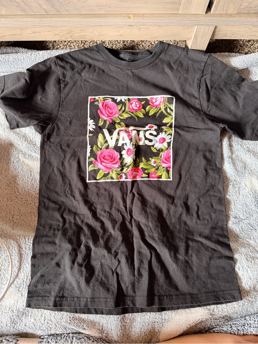 Kids Vans Black Floral Tee - medium